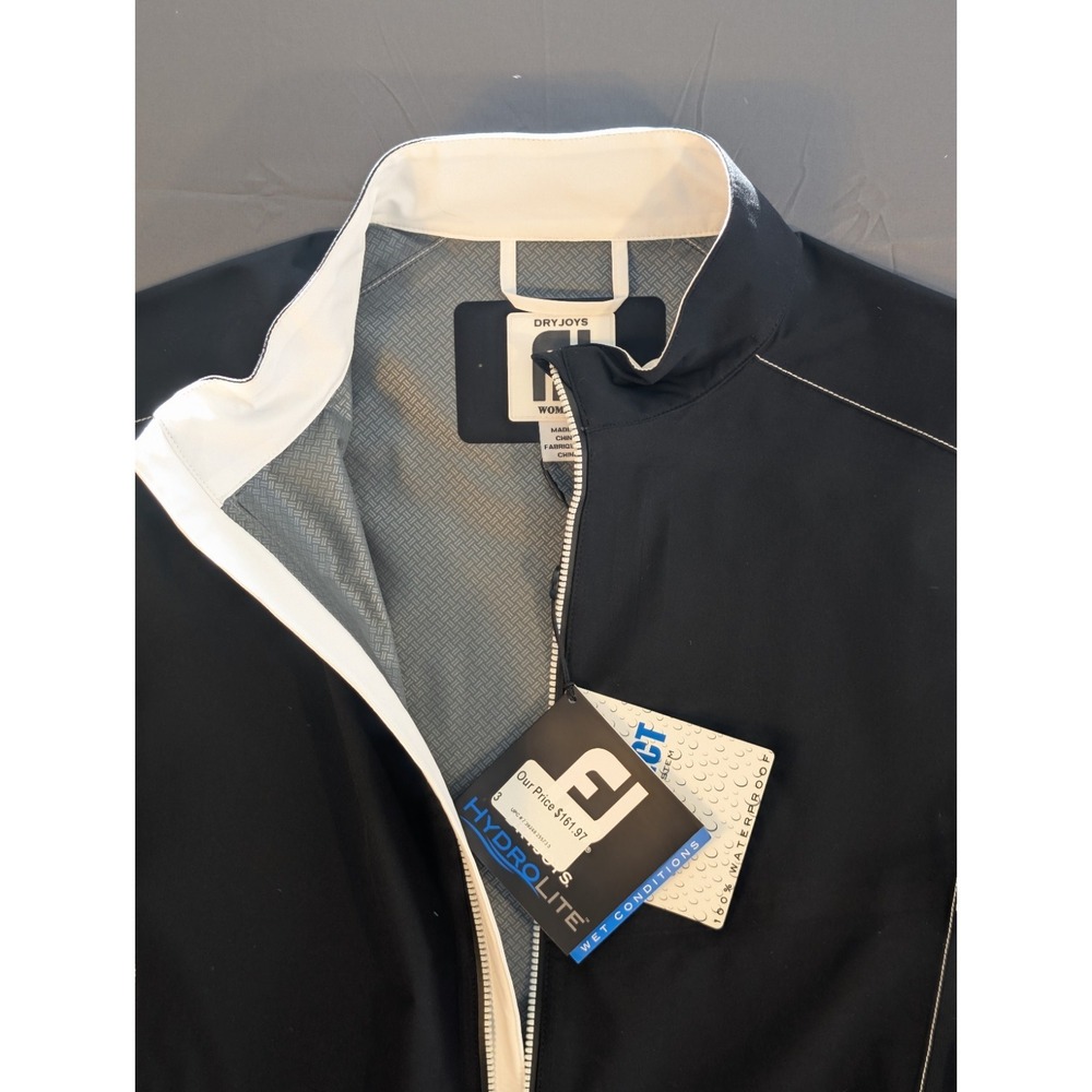 Footjoy Hydrolite Rain Jacket XL Womens DryJoys Black Golf Full Zip New NWT 0017 - Picture 6 of 7